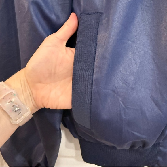 Vintage Chick-fil-A King Louie Pro Fit Jacket Navy Blue XL Made in USA Bomber - Picture 3 of 8